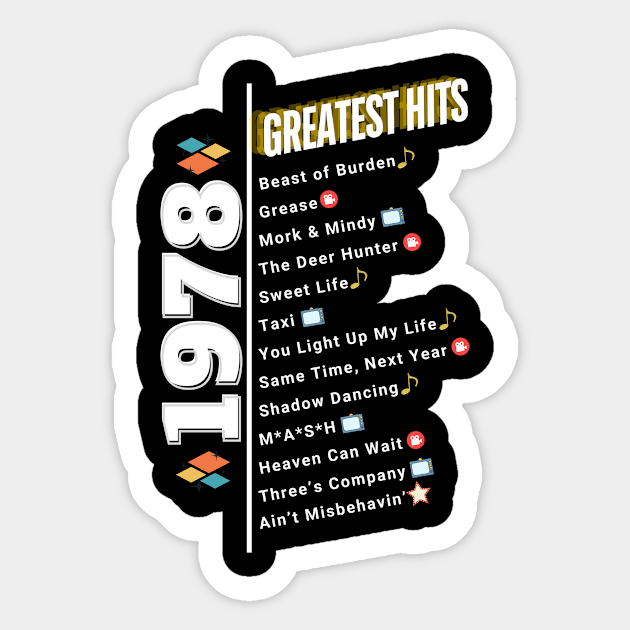 1978 Time Capsule Era - Front & Back - Retro Pop Culture Sticker by OTL Spotlight